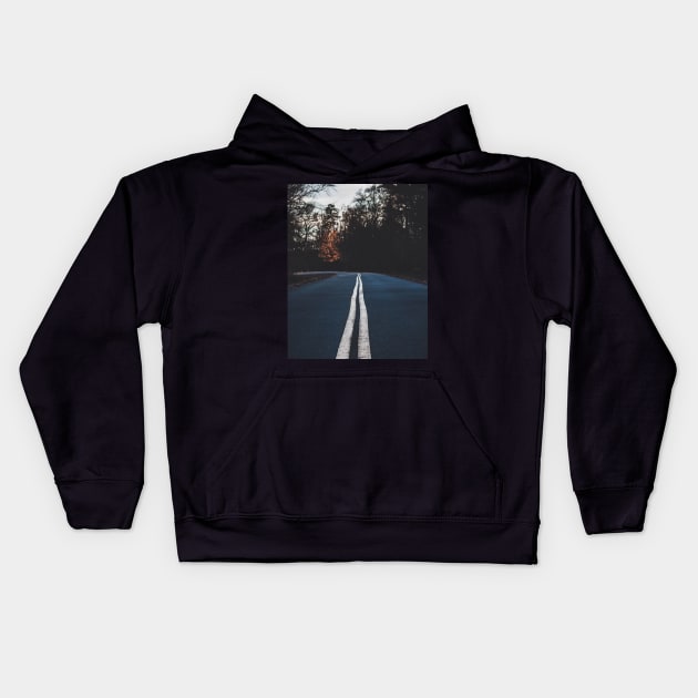 The Road to Nowhere and Everywhere Kids Hoodie by themarementality